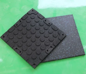 Interlocking Rubber Gym Floor Tiles, 10-50 mm Thickness