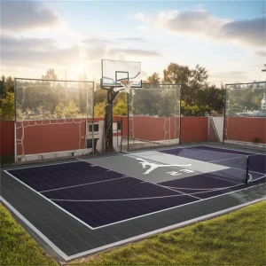 Interlocking Rubber Plastic Flooring Outdoor Basketball Sports Anti-Slip Wear Resistant Durable Eco-Friendly 1.6mm Thick