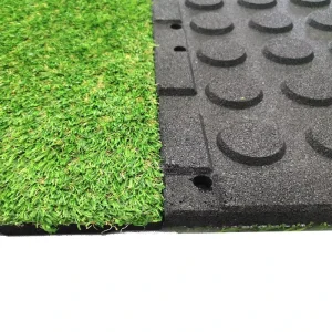 Interlocking Rubber Tiles Artificial Grass Soundproof Shock-Absorbing Eco-Friendly High-Density Sports Field
