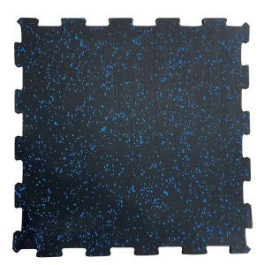 Interlocking Rubber Tiles For Gym 98x98cm 15mm Easy Installation Durable Flooring