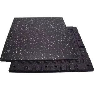 Interlocking SBR EPDM Gym Rubber Flooring Tiles Protective Indoor Flooring