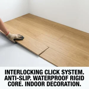 Interlocking SPC Vinyl Click Flooring Waterproof Rigid Core Anti Slip Eco Friendly 3 Year Warranty Floor Plank Indoor Decoration