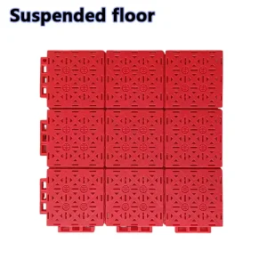 Interlocking Suspended Sports Flooring Wear resistant Anti slip & Shock absorbing Outdoor Sports Floor