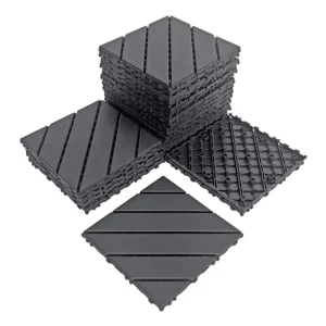 Interlocking WPC Flooring 30x30cm Eco-Friendly Wear-Resistant Waterproof Anti-Slip Fireproof Anti-Bacteria for School Hospital
