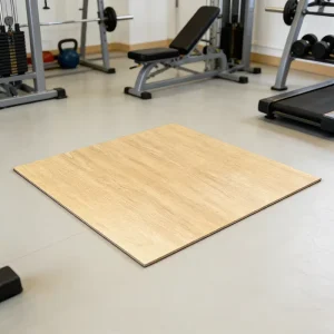 Interlocking Wood Grain EPDM Rubber Sports Gym Mats Waterproof for Indoor and Outdoor Use