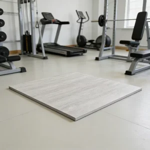 Interlocking Wood Grain Modern Style Sports Gym Rubber Flooring Mats for Indoor Deck Flooring and Gym Fitness Floor