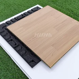 Interlocking Wood Grain PVC Rubber Sports Flooring Mats for Indoor Gyms and Deck Flooring