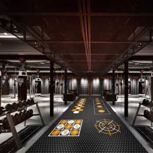 JIANER 6mm Vinyl Floor Customized Design Functional Fitness Gym PVC Flooring for Indoor Sports