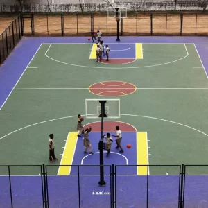JRACE Acrylic Acid Hard Surface Synthetic Sport Flooring for Outdoor Multi-sport Basketball and Tennis Sports Courts