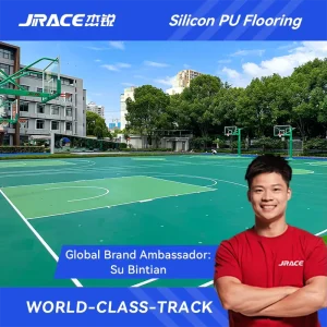 JRACE Factory Price Outdoor UV Protection Silicone PU Coating Professional Wear Resistant Athletics Surface for Stadium