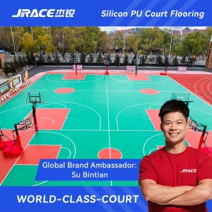 JRACE ITF Approved Anti Slip Basketball Flooring Silicone PU Sports Court Paint Coating Material For Indoor Outdoor Playground
