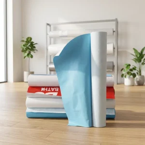 JSK 160gsm Polyethylene Medium Weight Laminated Embossed Self Adhesive Non woven Fabric Floor Protective Felt Flooring Roll