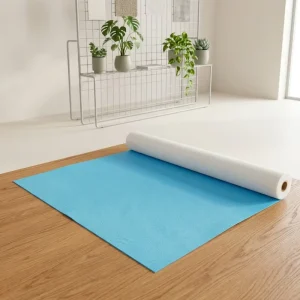 JSK Self Adhesive Waterproof PE Laminated Non Woven 160gsm Residue Free Paint Proof Floor Protection Felt Floor Protective Film