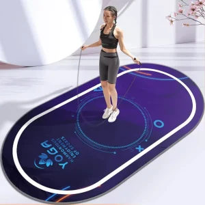 Jump Rope Shock-Absorbing Mat Yoga Mat Quiet Non-Slip Soundproof Floor Mat Professional Fitness Aerobics Exercise Carpet 8mm