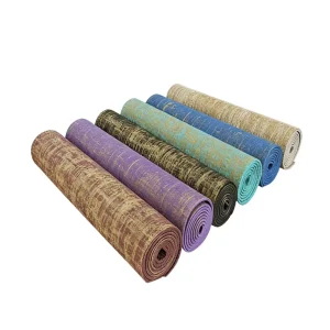 Jute PVC 5mm Non-Slip Yoga Exercise Mat with Carrying Strap for Studios, Gyms, and Home Workouts
