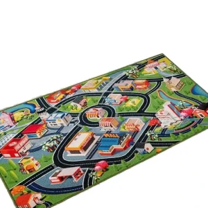 Kids City Traffic Floor Mat, Digital, Anti-Slip, Machine Washable
