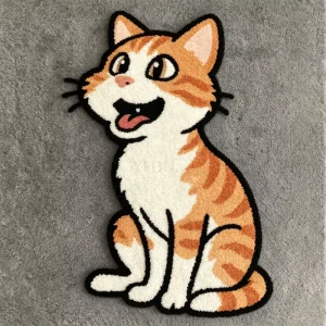 Kids Hand Tufted Rug Modern Graffiti Style Carpet for Game Room Teen Boy Bedroom Floor Mats Decor