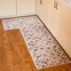 Kitchen Mat Water Oil Absorbent Foot Mat Machine Washable Carpet Stain-resistant Non-slip Anti-fall Mat