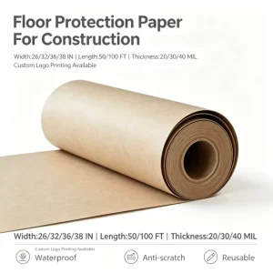 Kraft Paper Floor Protection Roll for Tile and Wood Floor Covering
