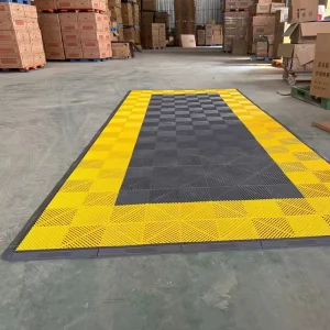 LHDT Interlocking Garage Floor Mat Anti Slip Car Wash Pp Plastic Flooring Garage Tile PP for Rubber Mat Garage Floor Covering