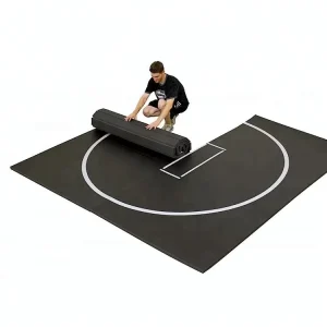 LINYIQUEEN Portable Roll-Out Mat Anti-Scratch Noise-Reduction Shock-Absorbent Workout Mat for Home Gym