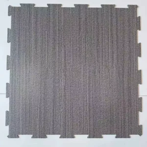 LVT Click Flooring 600x600mm PVC Click-lock Carpet Pattern Tiles for Office Floors