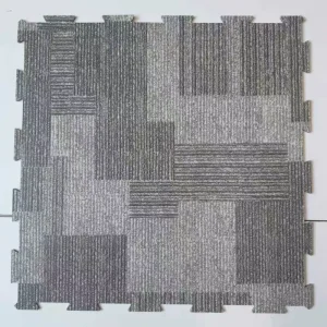 LVT Vinyl Click Flooring, Carpet Pattern, Glue-Free