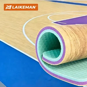 Laikeman Wood Vinyl Flooring Plastic Flooring Indoor and Outdoor for Basketball Court