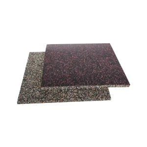 Laminated Gym Rubber Protective Flooring Tiles Non toxic Composite Fitness Rubber Floor Mat 500*500mm 1000*1000mm