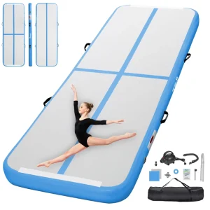Large Air Track Mat 20ft X 6.56ft X 8inch Inflatable Gym Mat Anti-Slip Gymnastics Tumbling Mat for Kids Adults Home Gym Training