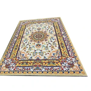 Large Embossed Area Rug, Easy-Clean, for Home Use