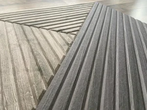 Large Quantity Wood Effect Acoustic Panel Soundproof Board UV Wood Grain Printed Felt Decor Panel for Commercial Office Interior