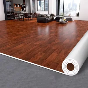 Large Size 2m*20m Non-Slip Indoor Wood Grain PVC Vinyl Flooring Carpet Roll for Home and Office