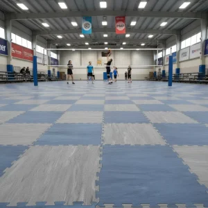 Large Stock Interlocking Rubber Flooring That Can Withstand High intensity Pressure Suitable for Volleyball Gym