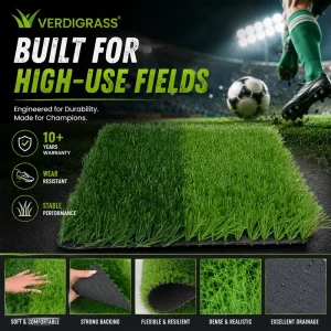 Lead-Free 50mm Football Grass for Community Soccer Field Synthetic Sports Lawn