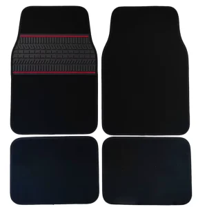 Leather Waterproof Non-Slip Easy-Clean 4-Piece Car Floor Mat Set for Sedan SUV Pickup Truck