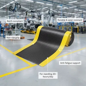 Leenol Anti Static ESD Anti Fatigue Rubber Floor Mat for Industrial Workshop