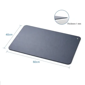 Light Blue 1mm Ultra-Thin High-Strength Conductive Anti-Static Grounding Mat with Anti-Crease Design for Desk Use