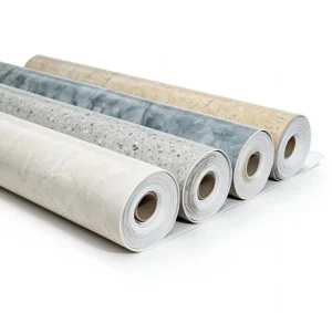 Light Color Stone Texture PVC Flooring Roll Waterproof Plastic Floor Sheet Multiple Light Shades in Stock