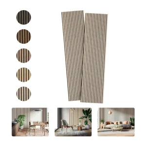 Light Oak Akupanel Wooden Slat Acoustics Panel Black Felt Backing Veneered MDF Wood Slat Acoustic Panels for Wall and Ceiling
