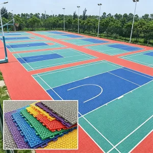 Lightweight PP Interlocking Multi-Sport Flooring for Temporary Outdoor Event Courts