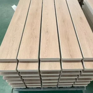 Lightweight Rigid SPC Flooring Hand Ripple Surface Texture Waterproof Fire-Retardant Non-Slip Click-Lock for Living Areas