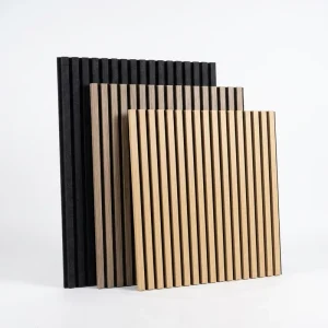 Lightweight Wood Veneer Acoustic Ceiling Panels Easy to Install for Interior Decoration