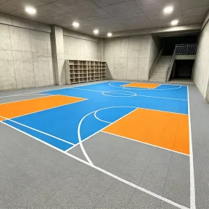 Load-Bearing Interlocking Tiles Quick-assembly Interlocking Sports Flooring for Outdoor Sports Courts