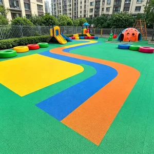 Load-Bearing Outdoor Activity Area Interlocking Sports Flooring, Quick-Assembly, for Communities
