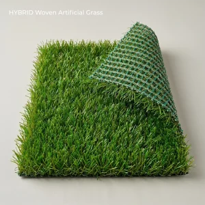 Long Life Span Woven Artificial Turf Grass Roll Waterproof Hybrid Lawn for Kindergarten Sports Court