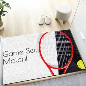 Low MOQ Custom Printed Nordic Wire Loop PVC Door Mat Wear Resistant Anti Slip Washable for Villa Bathroom Indoor