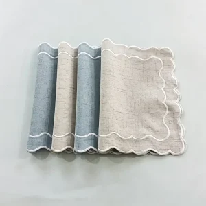 Luxury Embroidered Placemats Dining Table Decor Mat Heat Resistant Table Setting Mats