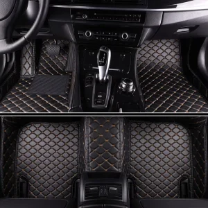 Luxury Full Set 5-Piece Polyester Car Floor Mats 20mm Thick Durable Stylish Easy Clean Interior Protection