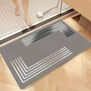 Luxury Modern Floral Diatomite Door Mat Eco Friendly Quick Dry Absorbent Rug High Frequency Edging Non Slip Floor Mat